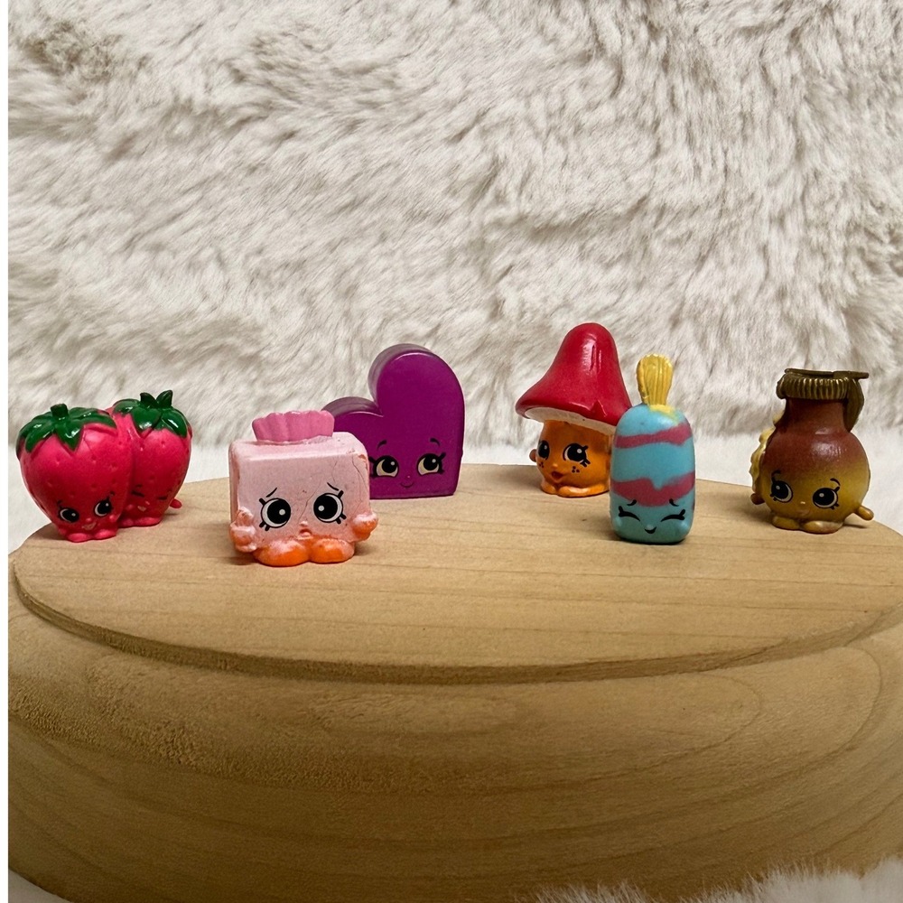 Shopkins Miniature Mixed Lot of 6 Moose Toys Collectible Figures Multicolored